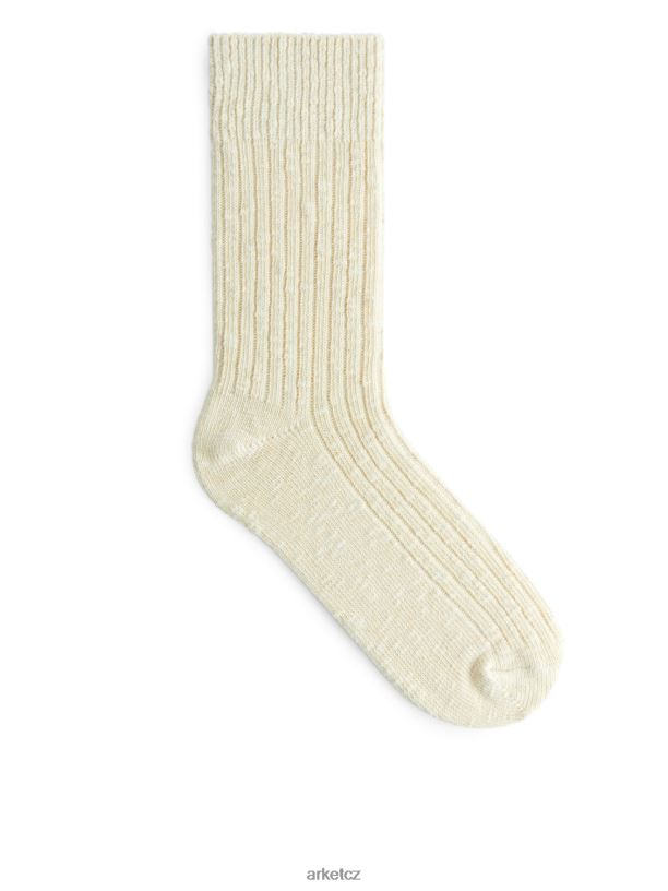 muži ARKET tlusté pletené ponožky oblečení špinavě bílá J8R2D579