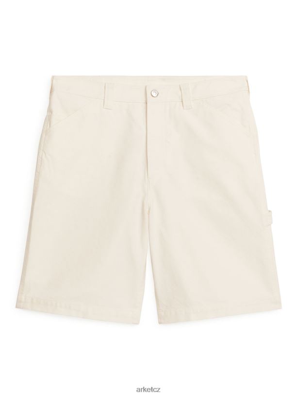 muži ARKET bavlněné šortky oblečení bílý J8R2D1130