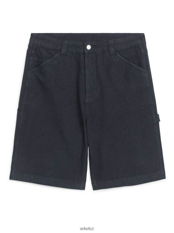 muži ARKET bavlněné užitkové šortky oblečení tmavě modrá J8R2D1125