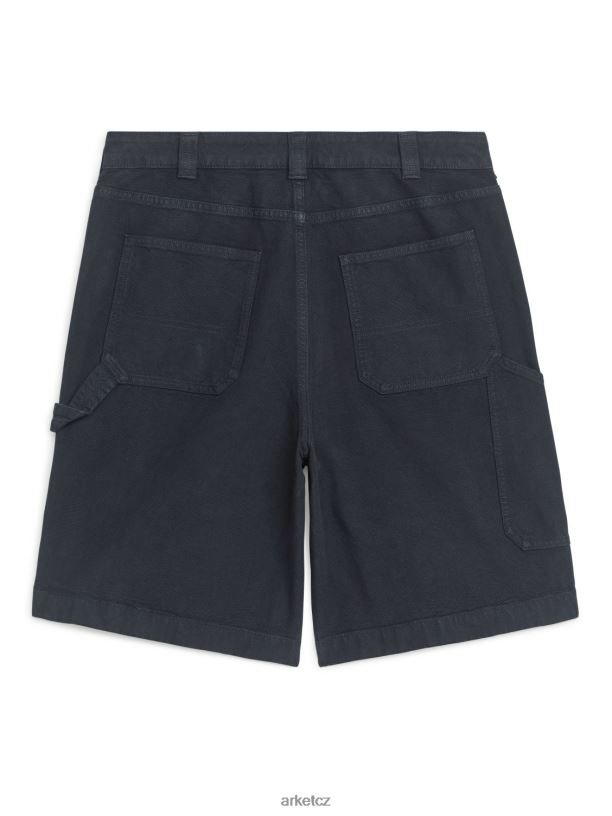 muži ARKET bavlněné užitkové šortky oblečení tmavě modrá J8R2D1125