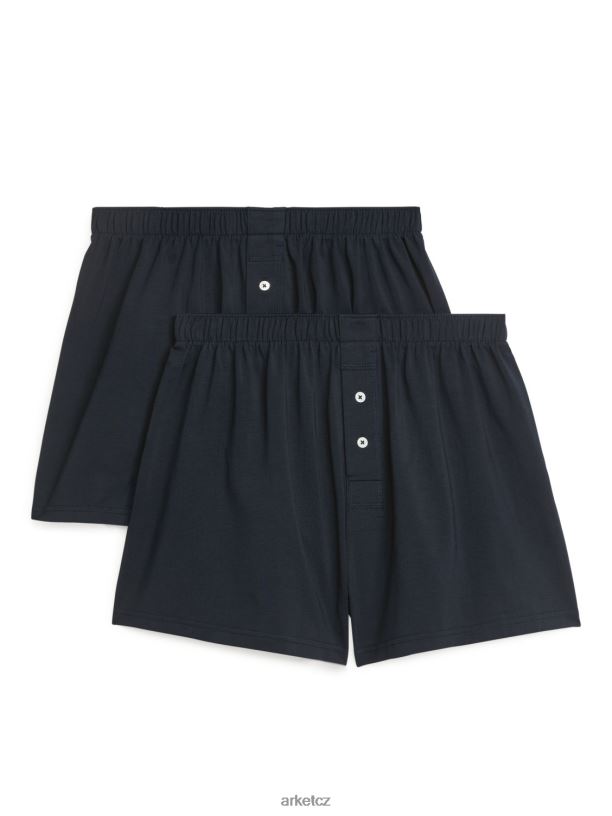 muži ARKET Boxerky pima z bavlněného žerzeje, sada 2 ks oblečení tmavě modrá J8R2D1233