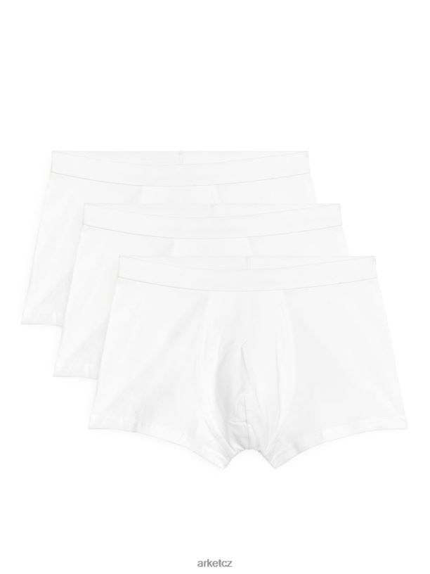 muži ARKET Pima bavlněné kraťasy, sada 3 ks oblečení bílý J8R2D1222