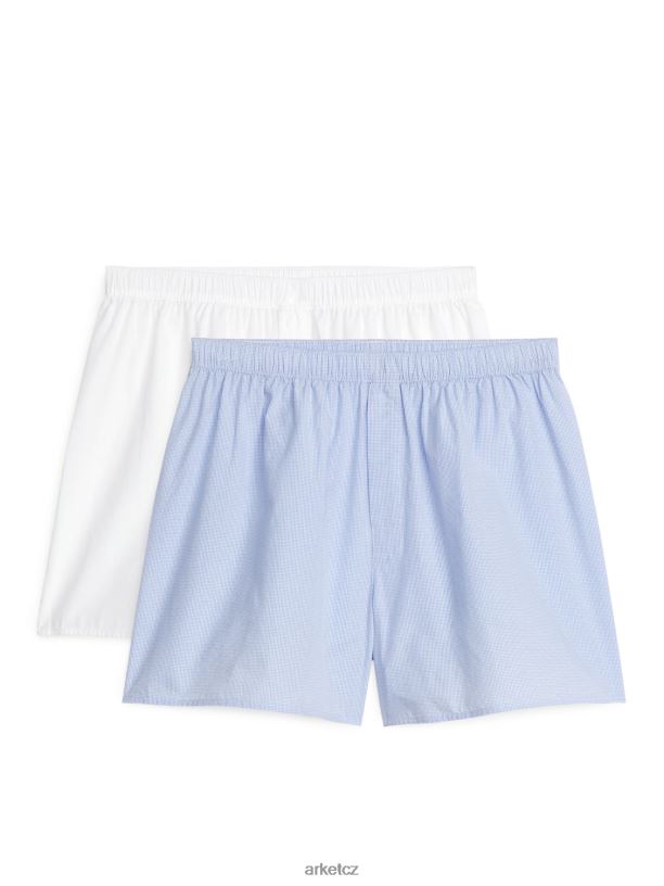 muži ARKET tkané bavlněné boxerky, sada 2 ks oblečení Modrá bílá J8R2D1229