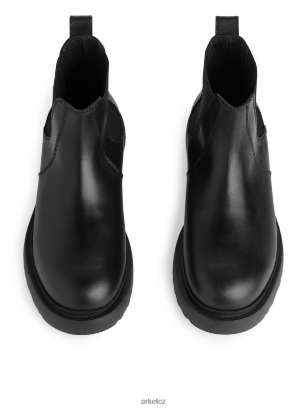 muži ARKET kožené boty obuv Černá J8R2D1278