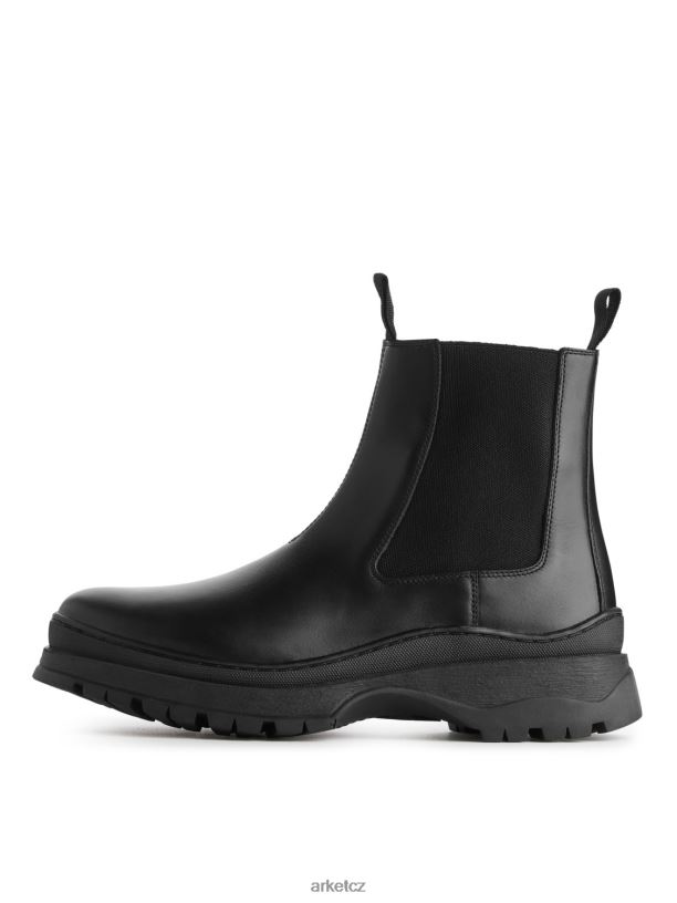 muži ARKET kožené boty s masivní podrážkou obuv Černá J8R2D1282