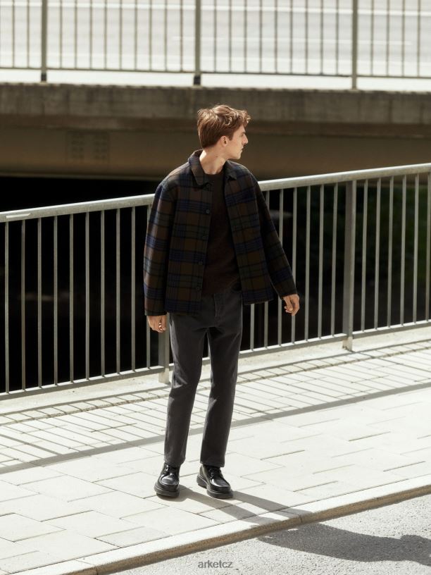 muži ARKET kožené derby boty obuv Černá J8R2D1276