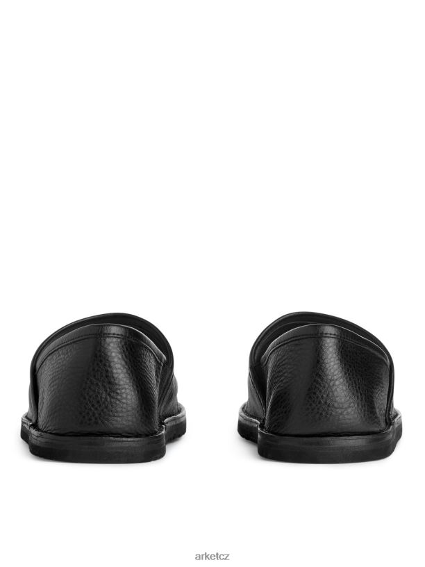 muži ARKET nazouvací kožené boty obuv Černá J8R2D1273