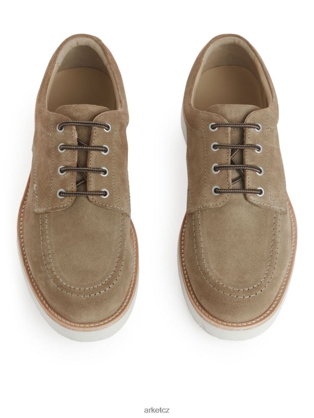 muži ARKET semišové-vibramové derby boty obuv béžový J8R2D1274