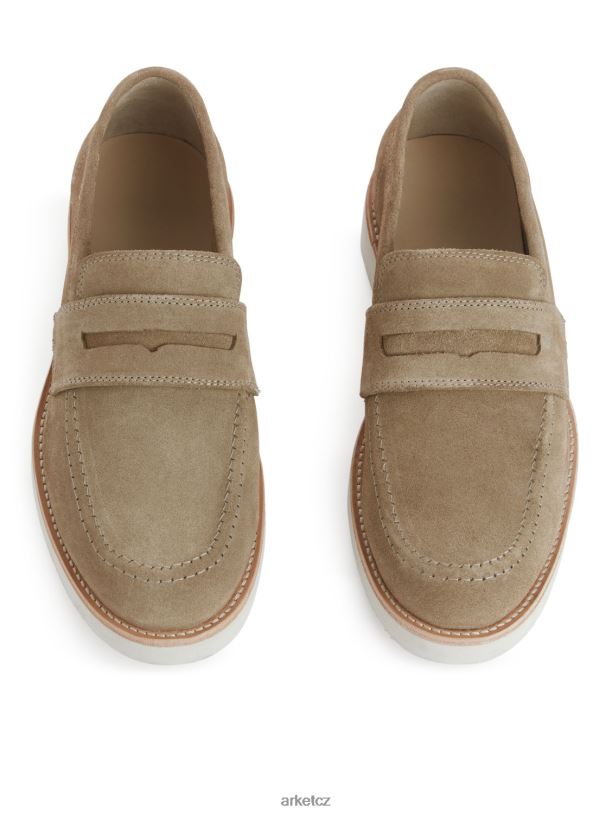 muži ARKET semiš-vibram mokasíny obuv béžový J8R2D1275