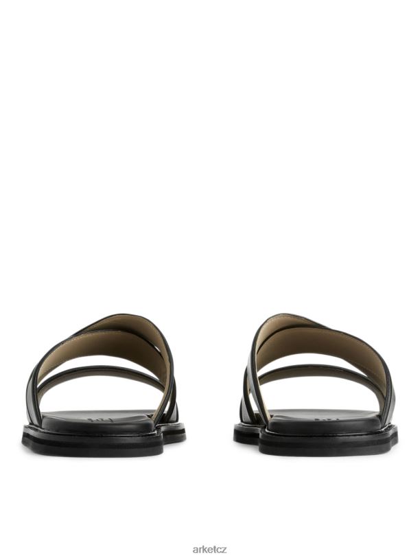 muži ARKET kožené skluzavky obuv Černá J8R2D1272