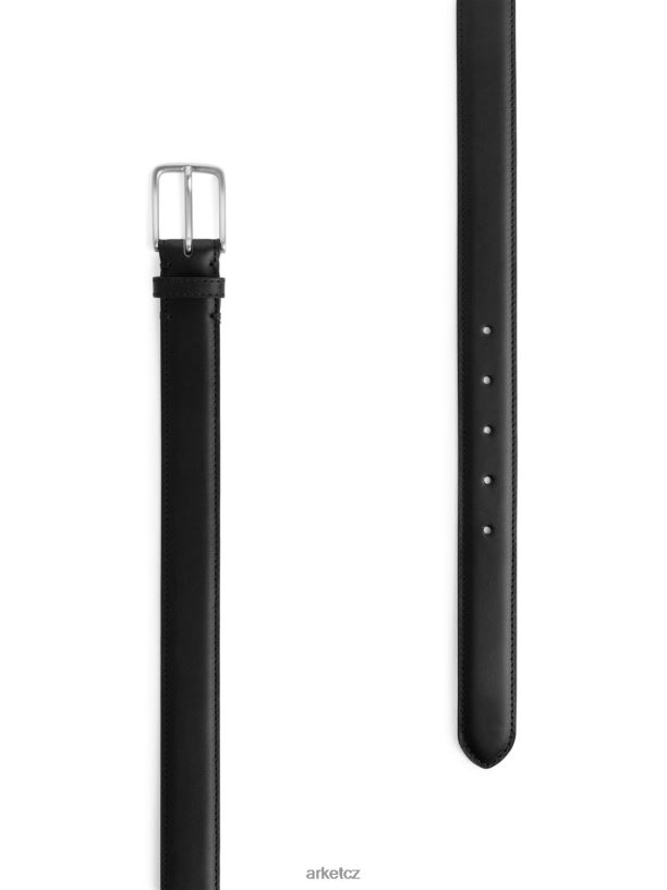 muži ARKET Kožený pásek Příslušenství Černá J8R2D1330