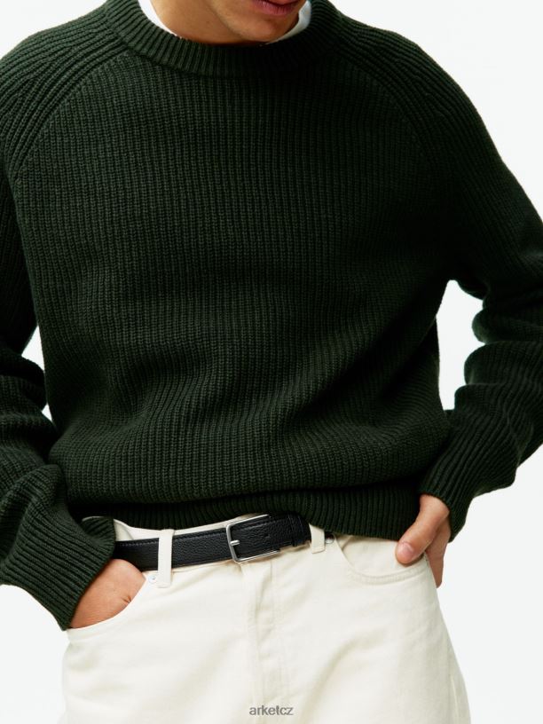 muži ARKET Kožený pásek Příslušenství Černá J8R2D1334