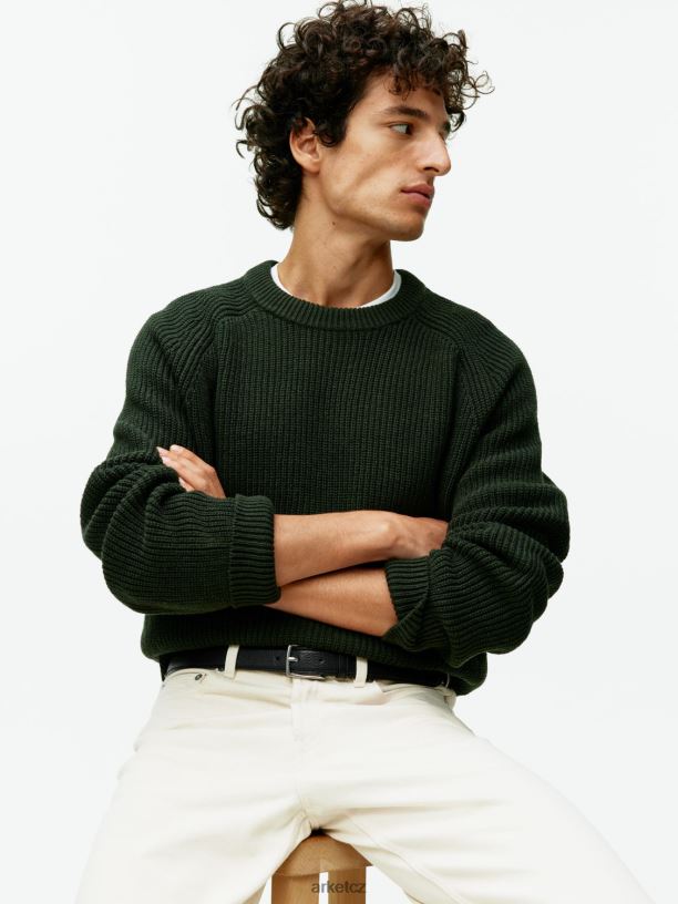 muži ARKET Kožený pásek Příslušenství Černá J8R2D1334