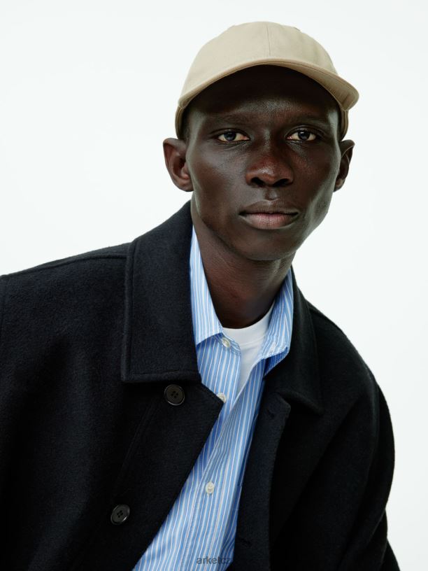 muži ARKET čepice z bavlněného kepru Příslušenství béžový J8R2D1304