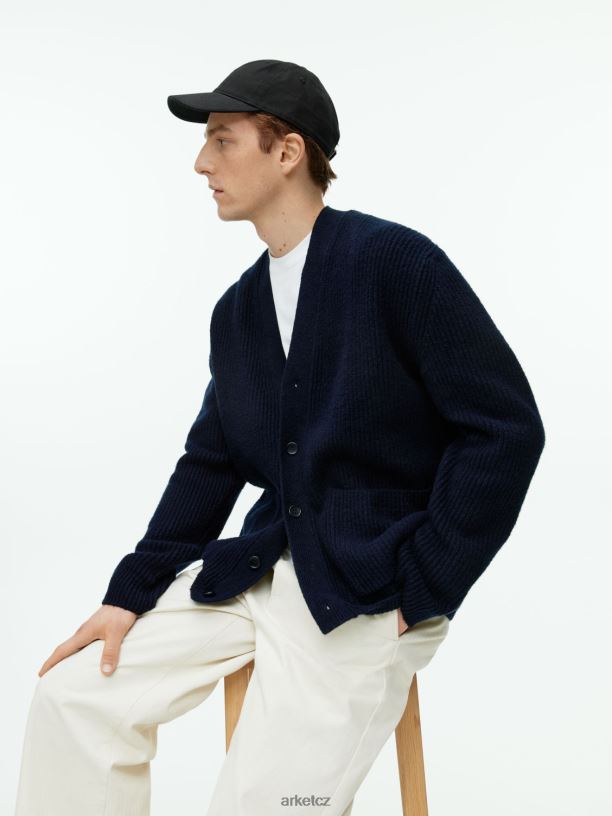 muži ARKET čepice z bavlněného kepru Příslušenství Černá J8R2D1300