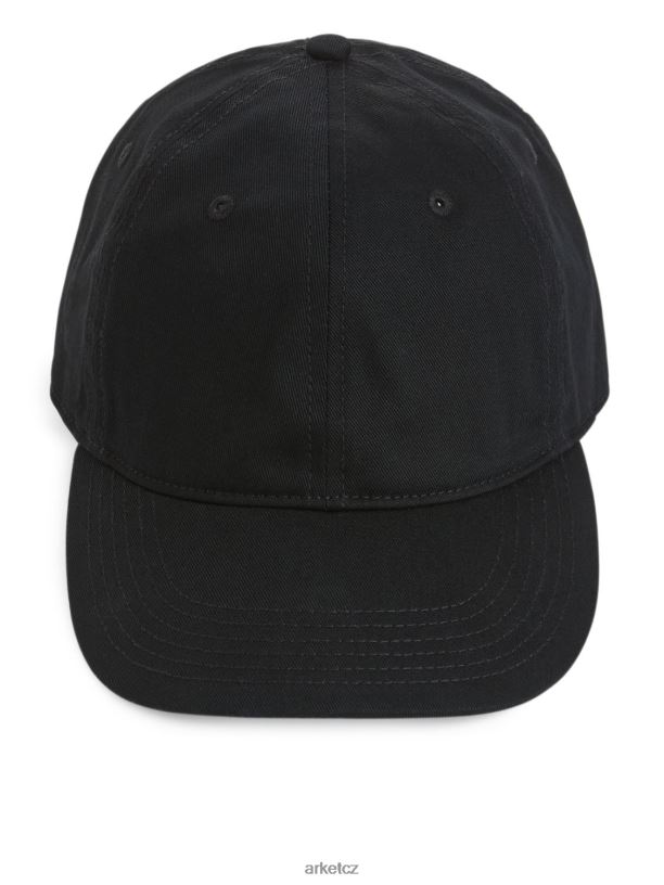 muži ARKET čepice z bavlněného kepru Příslušenství Černá J8R2D1300