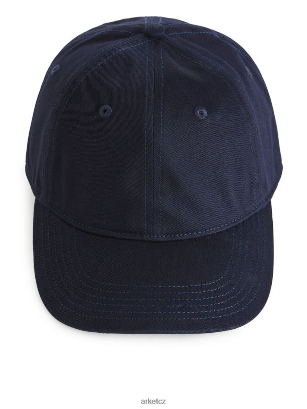 muži ARKET čepice z bavlněného kepru Příslušenství tmavě modrá J8R2D1302