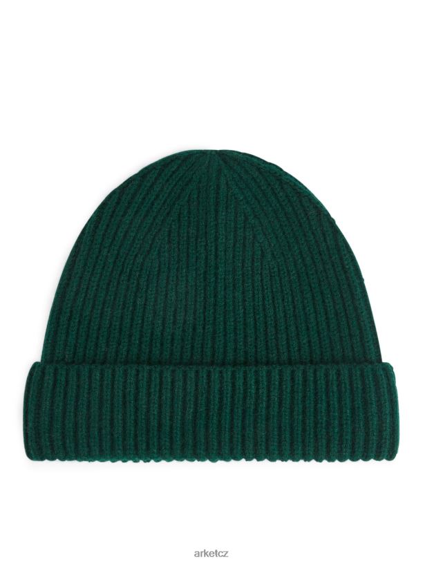 muži ARKET čepice z kašmírové směsi Příslušenství tmavozelený J8R2D1307