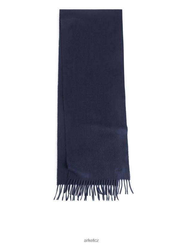 muži ARKET tkaný kašmírový šátek Příslušenství tmavě modrá J8R2D1313