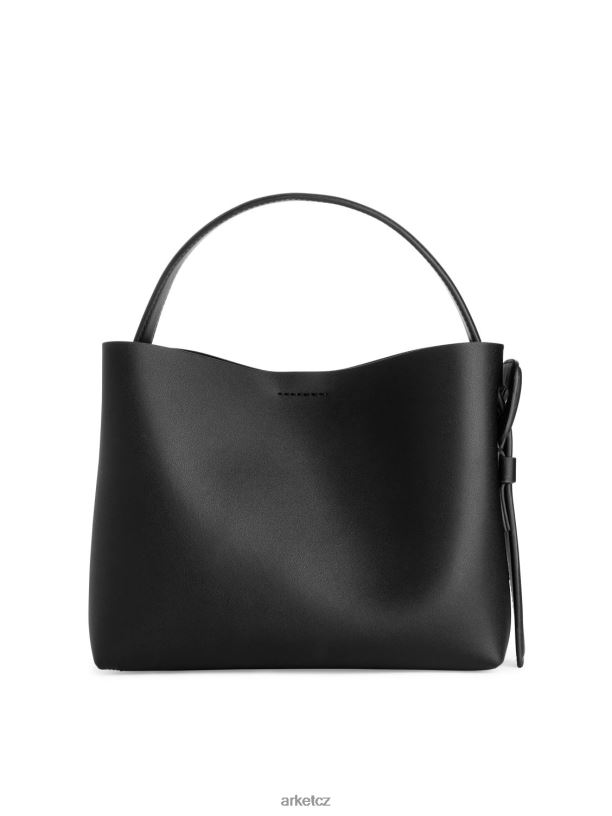 unisex ARKET kožená crossbody kabelka tašky Černá J8R2D745