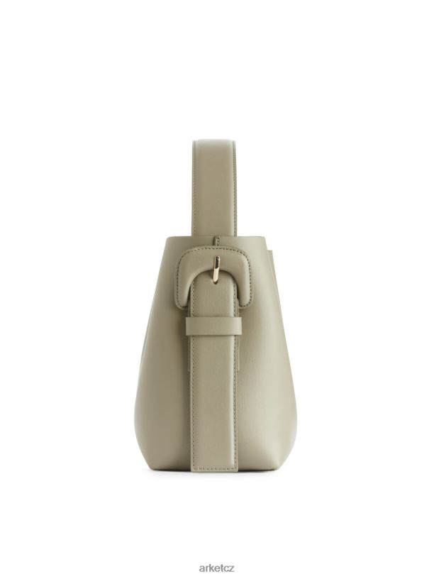 unisex ARKET kožená crossbody kabelka tašky světle khaki zelená J8R2D743