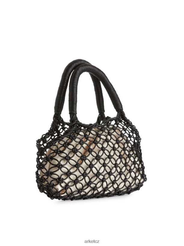 unisex ARKET kožená taška makramé tašky Černá J8R2D760