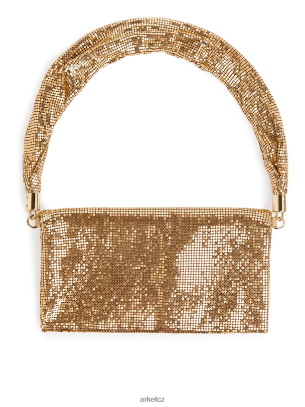 unisex ARKET kovová taška přes rameno tašky zlato J8R2D770