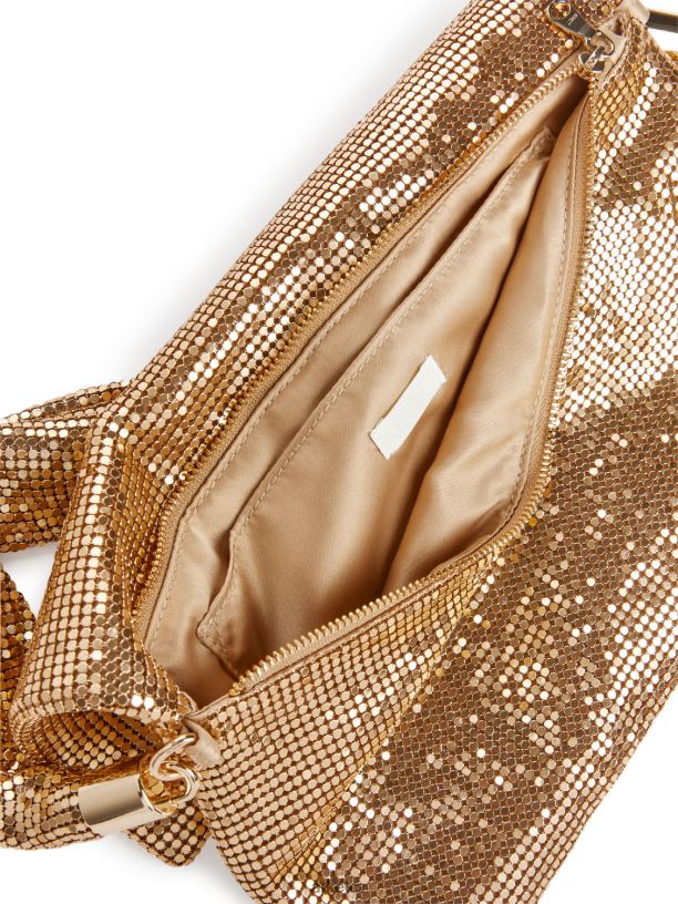 unisex ARKET kovová taška přes rameno tašky zlato J8R2D770