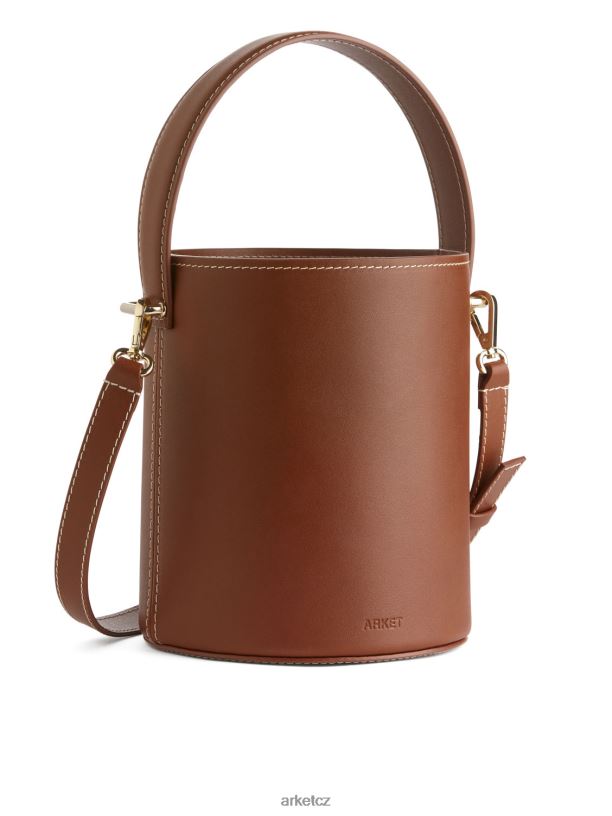 unisex ARKET malá kožená kabelka tašky hnědý J8R2D768