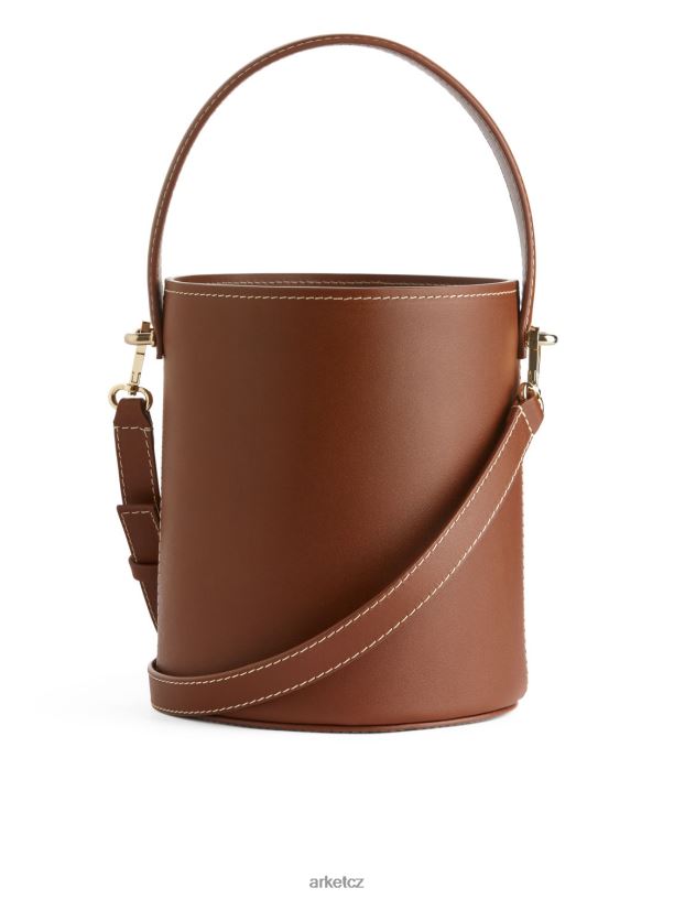 unisex ARKET malá kožená kabelka tašky hnědý J8R2D768