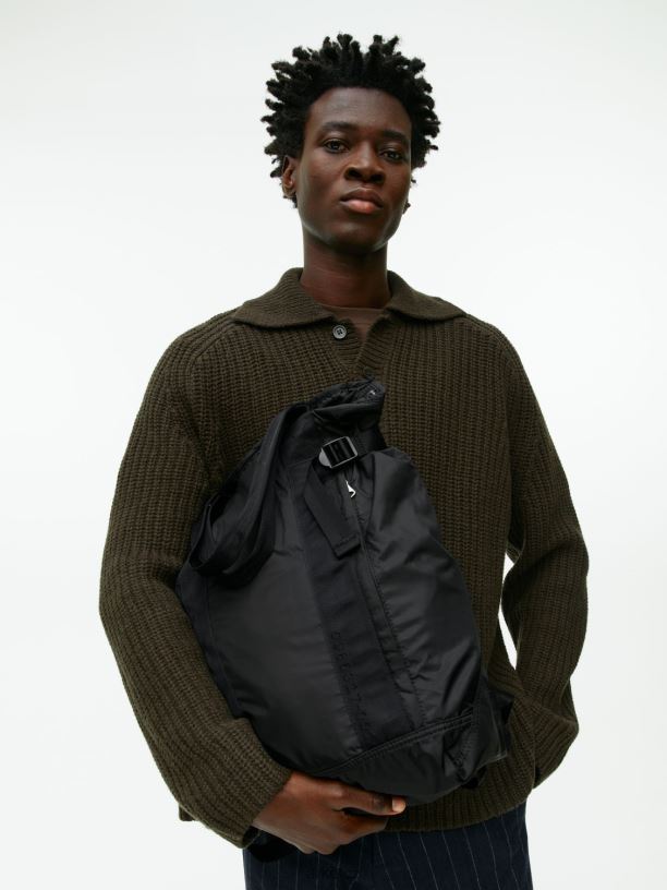 unisex ARKET sbalitelný 2cestný batoh tašky Černá J8R2D1289