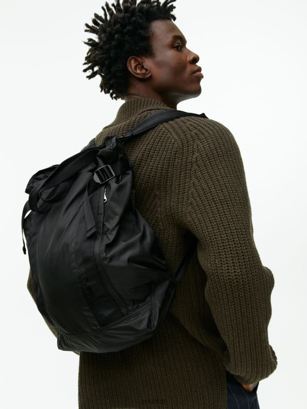 unisex ARKET sbalitelný 2cestný batoh tašky Černá J8R2D1289