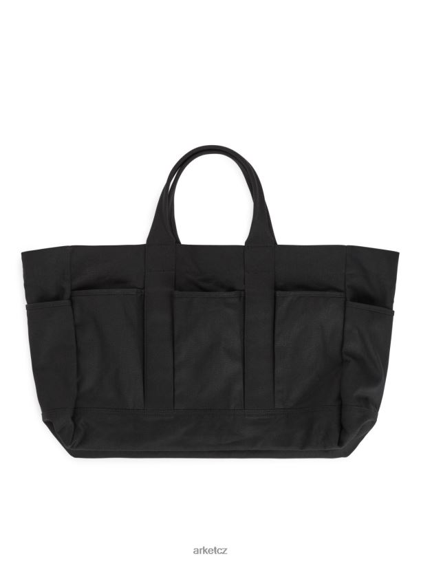 unisex ARKET vícekapsová plátěná taška tašky Černá J8R2D749
