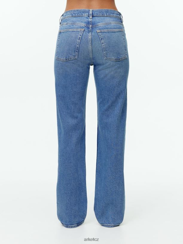 ženy ARKET Dahlia rovné strečové džíny oblečení středně modrá J8R2D148
