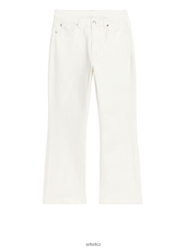 ženy ARKET fern cropped rozšířené strečové džíny oblečení bílý J8R2D149