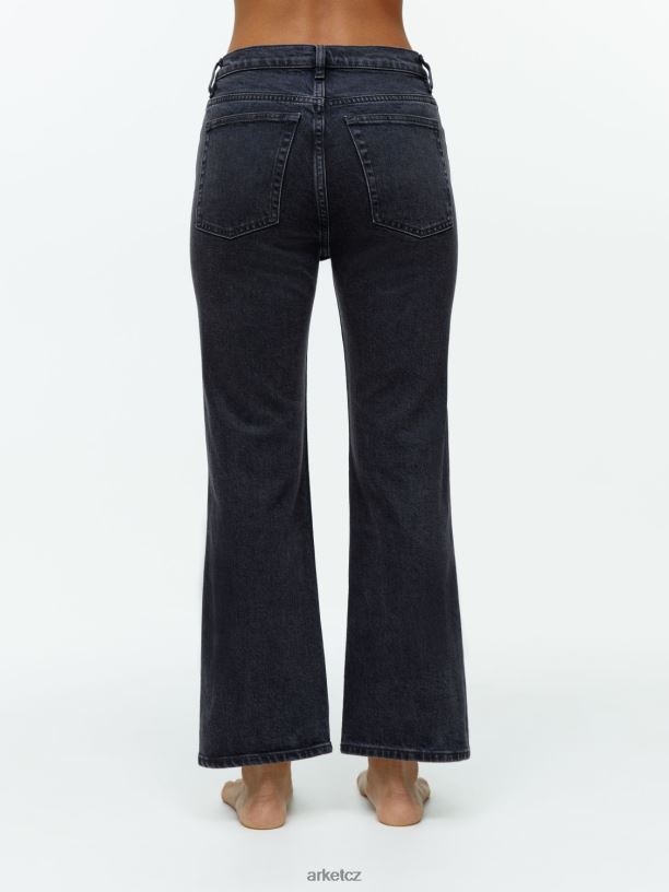 ženy ARKET fern cropped rozšířené strečové džíny oblečení vintage černá J8R2D146