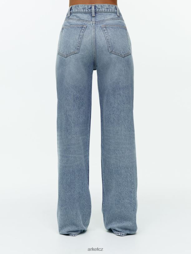 ženy ARKET javorové vysoké široké džíny oblečení vyprané modře J8R2D159