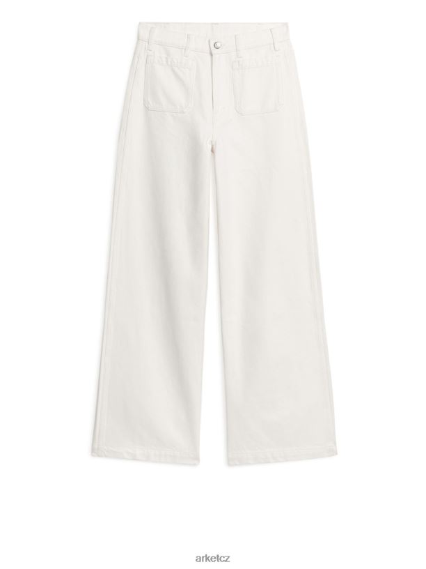 ženy ARKET lupine vysoké rozšířené džíny oblečení bílý J8R2D143