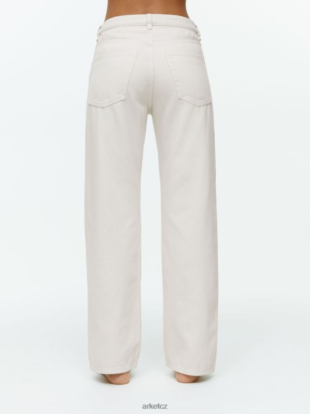 ženy ARKET shore nízké uvolněné džíny oblečení bílý J8R2D139