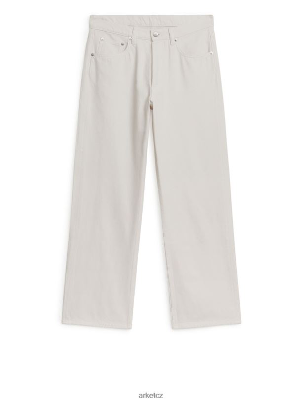 ženy ARKET shore nízké uvolněné džíny oblečení bílý J8R2D139