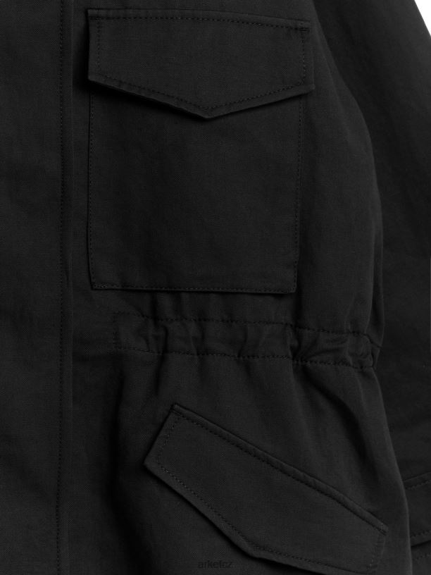 ženy ARKET stahovací bunda oblečení Černá J8R2D462