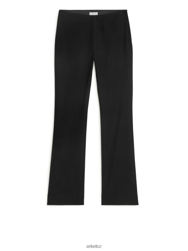 ženy ARKET bavlněné strečové kalhoty oblečení Černá J8R2D223