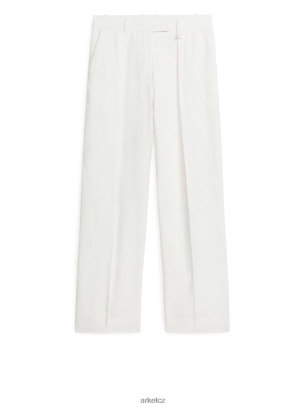 ženy ARKET plátěné kalhoty oblečení bílý J8R2D189