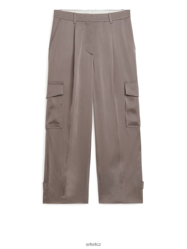 ženy ARKET saténové cargo kalhoty oblečení krtek J8R2D200