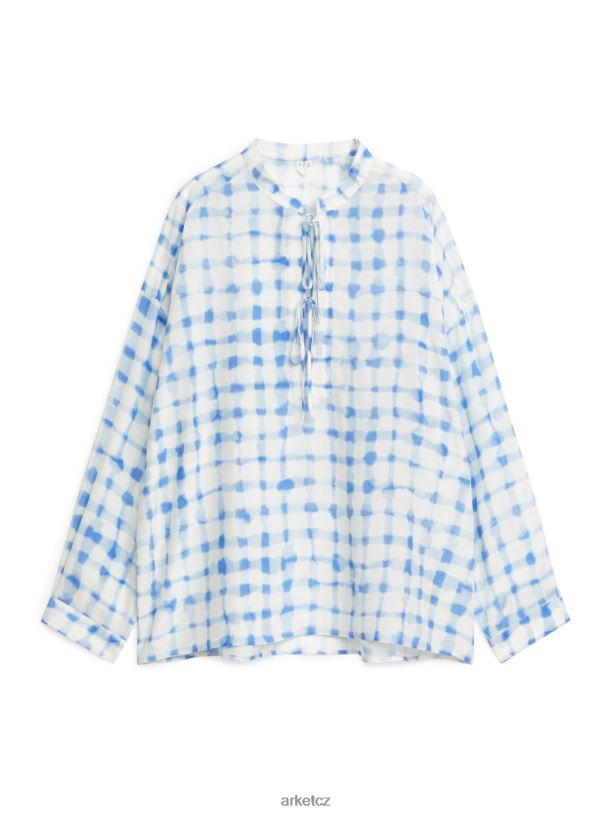 ženy ARKET blůza s potiskem oblečení bílá/modrá J8R2D33