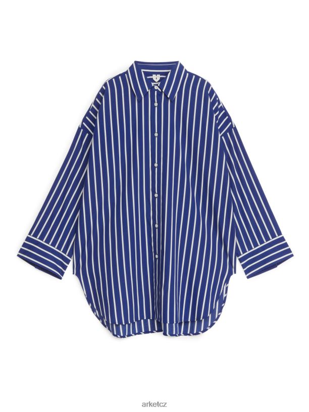 ženy ARKET oversized košile oblečení Modrá bílá J8R2D43