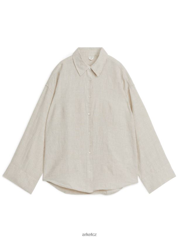 ženy ARKET plátěná košile oblečení béžový J8R2D1