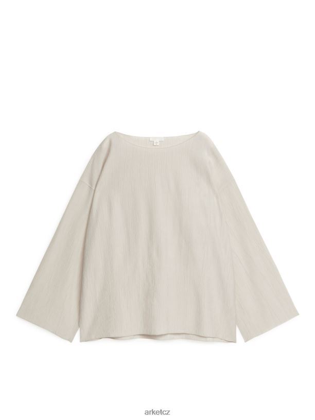 ženy ARKET vrásčitý vršek oblečení špinavě bílé J8R2D18