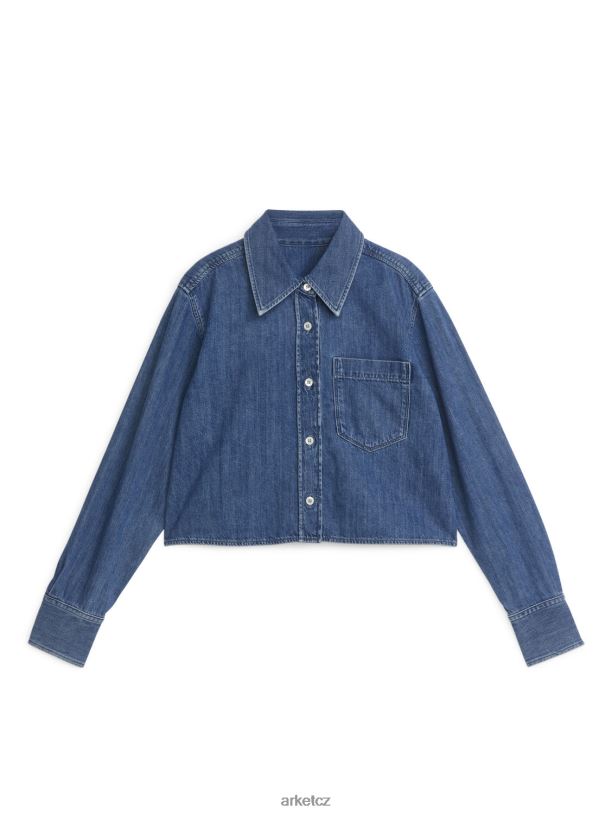 ženy ARKET zkrácená džínová košile oblečení modrý J8R2D44