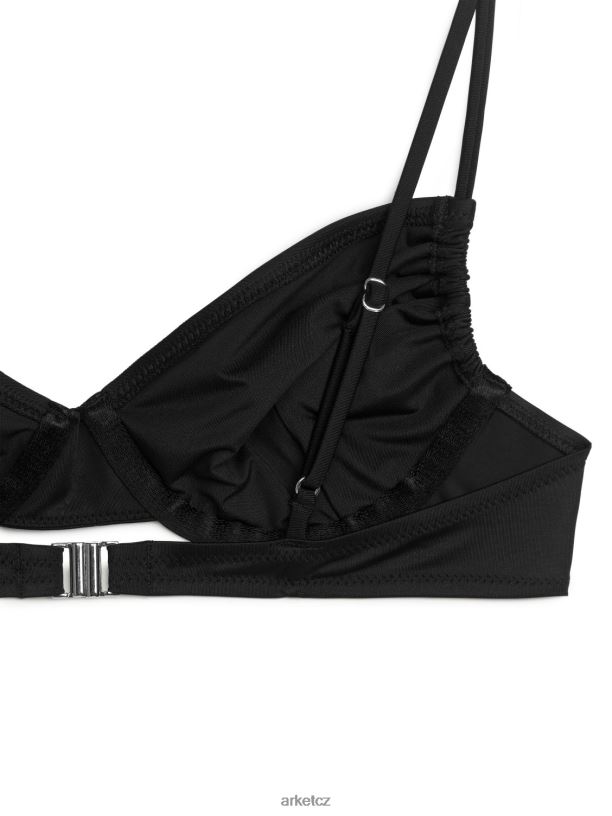 ženy ARKET drátěný horní díl bikin oblečení Černá J8R2D606